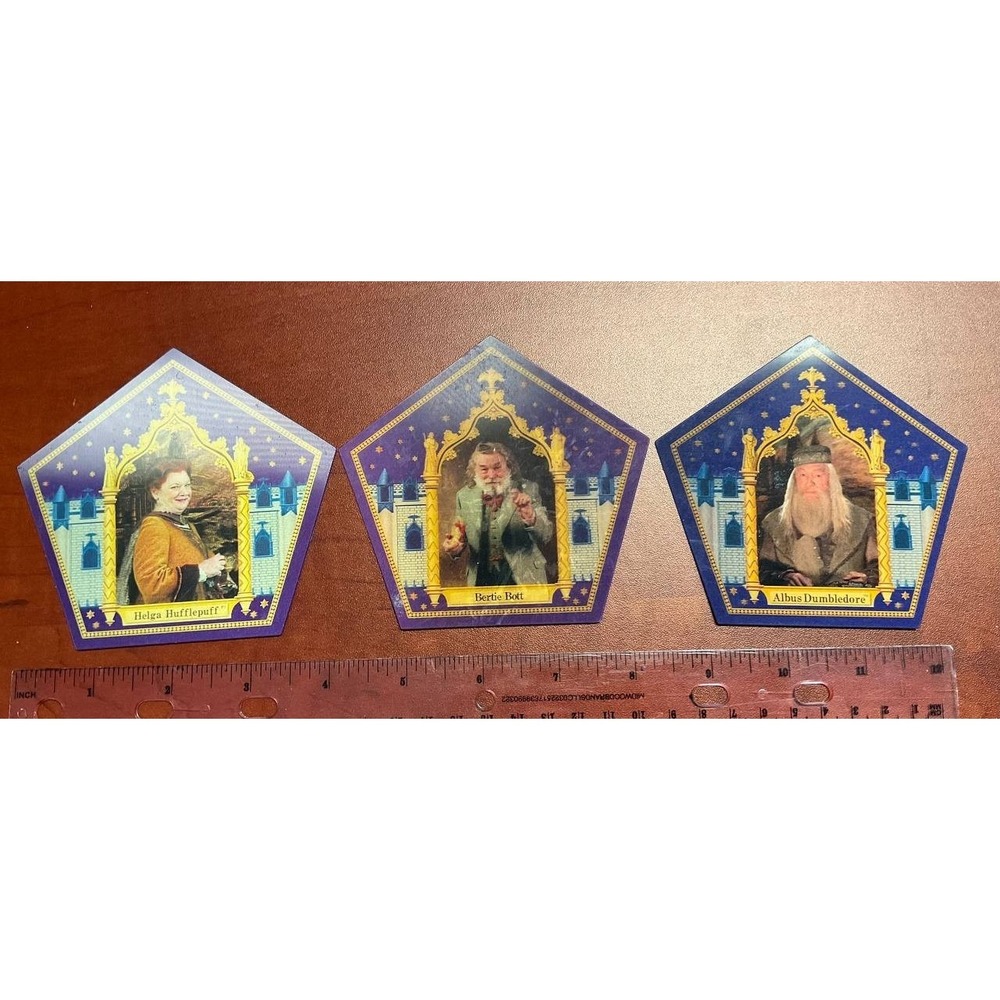 Harry Potter Chocolate Frog Cards Albus Dumbledore Helga Hufflepuff Bertie Bott